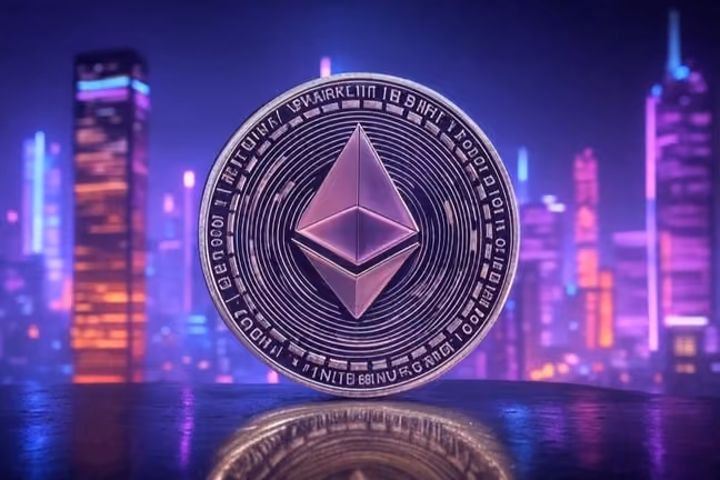 Uma moeda de Ethereum