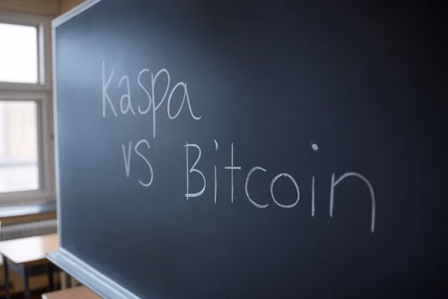 Kaspa y Bitcoin, uno al lado del otro